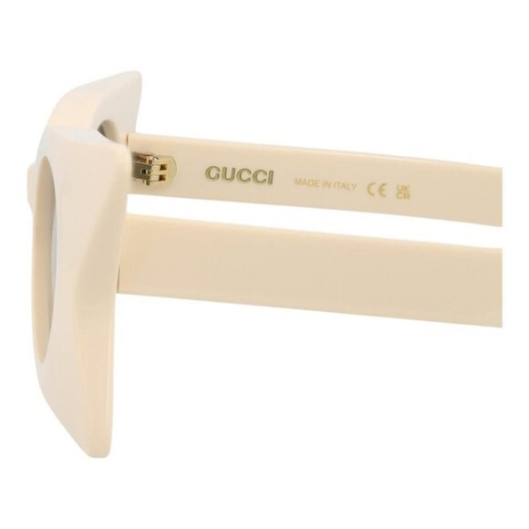 Gucci Womens Cat Eye Ivory Ivory Grey Fashion Designer Eyewear - Picture 4 of 4